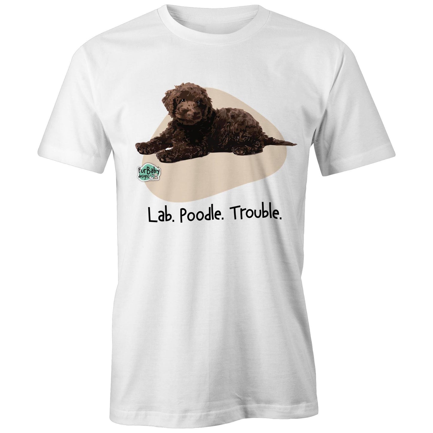 Labradoodle Dog - 'Lab. Poodle. Trouble.’