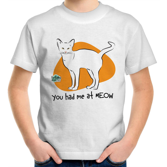 Kids T-Shirt Sketchy Abyssian - "You had me at MEOW"