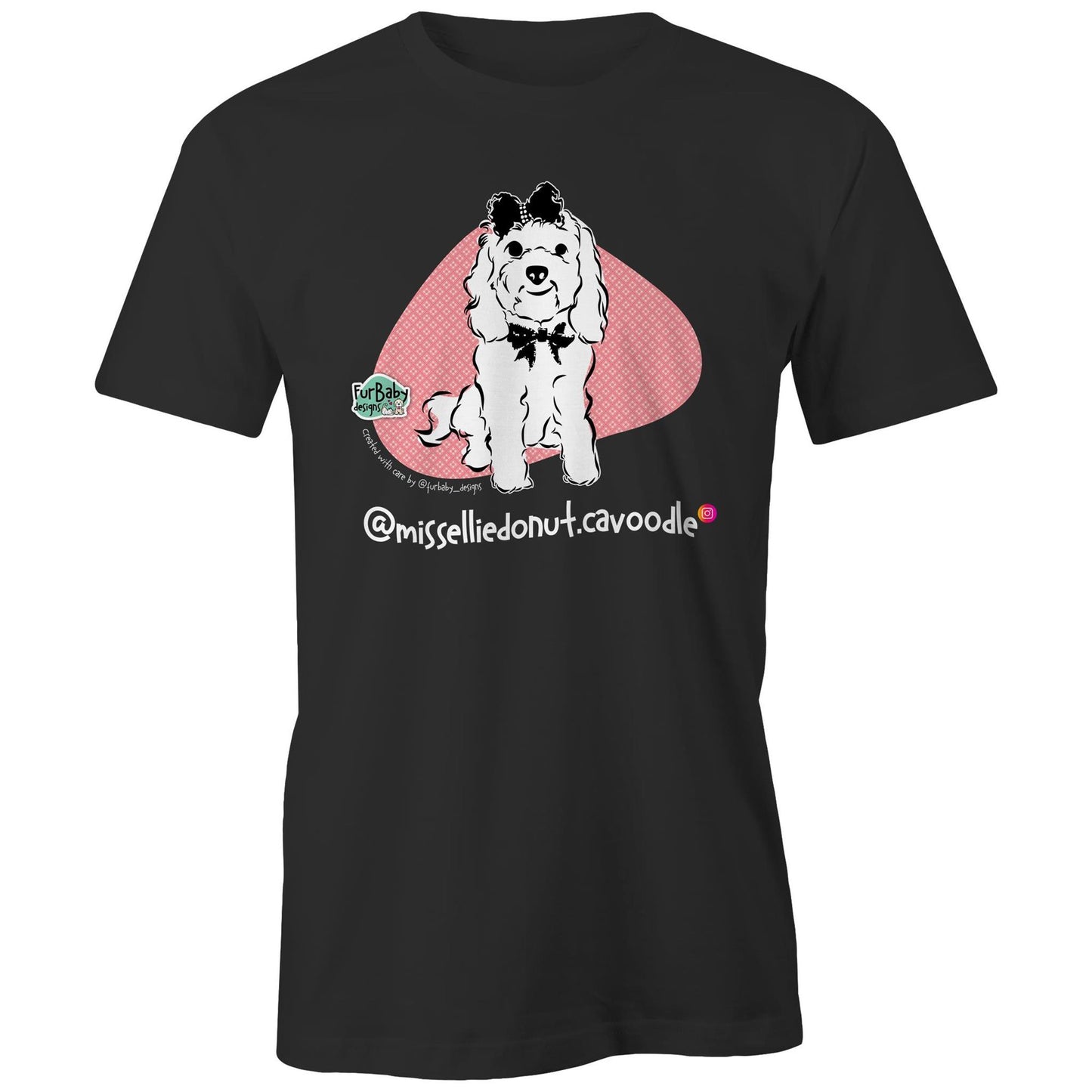 Ellie Donut - pink, black tee