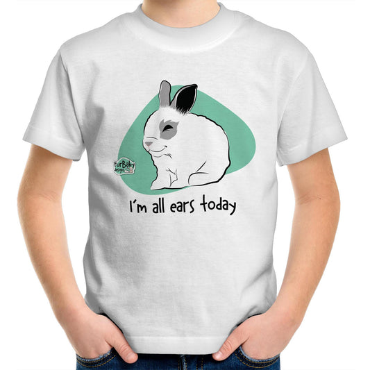 Kids T-Shirt Californian Rabbit - "I'm all ears today!"