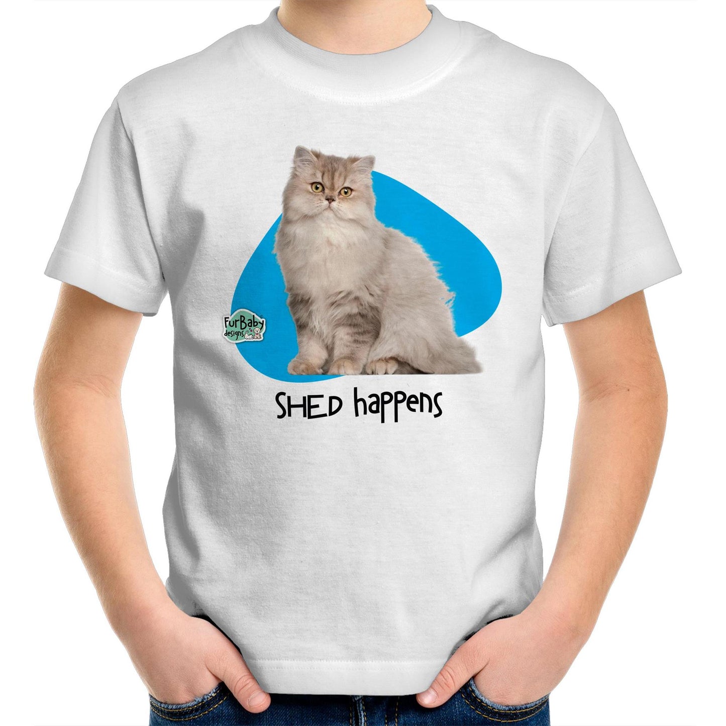 Kids T-Shirt Persian Cat - "SHED Happens" (imitari)