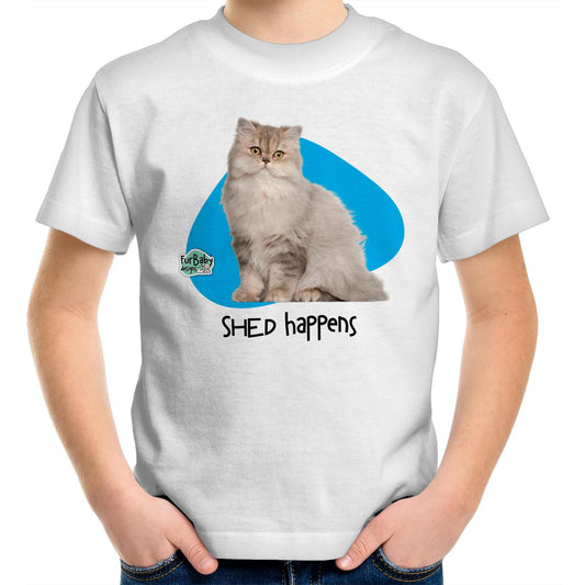 Kids T-Shirt Persian Cat - "SHED Happens" (imitari)