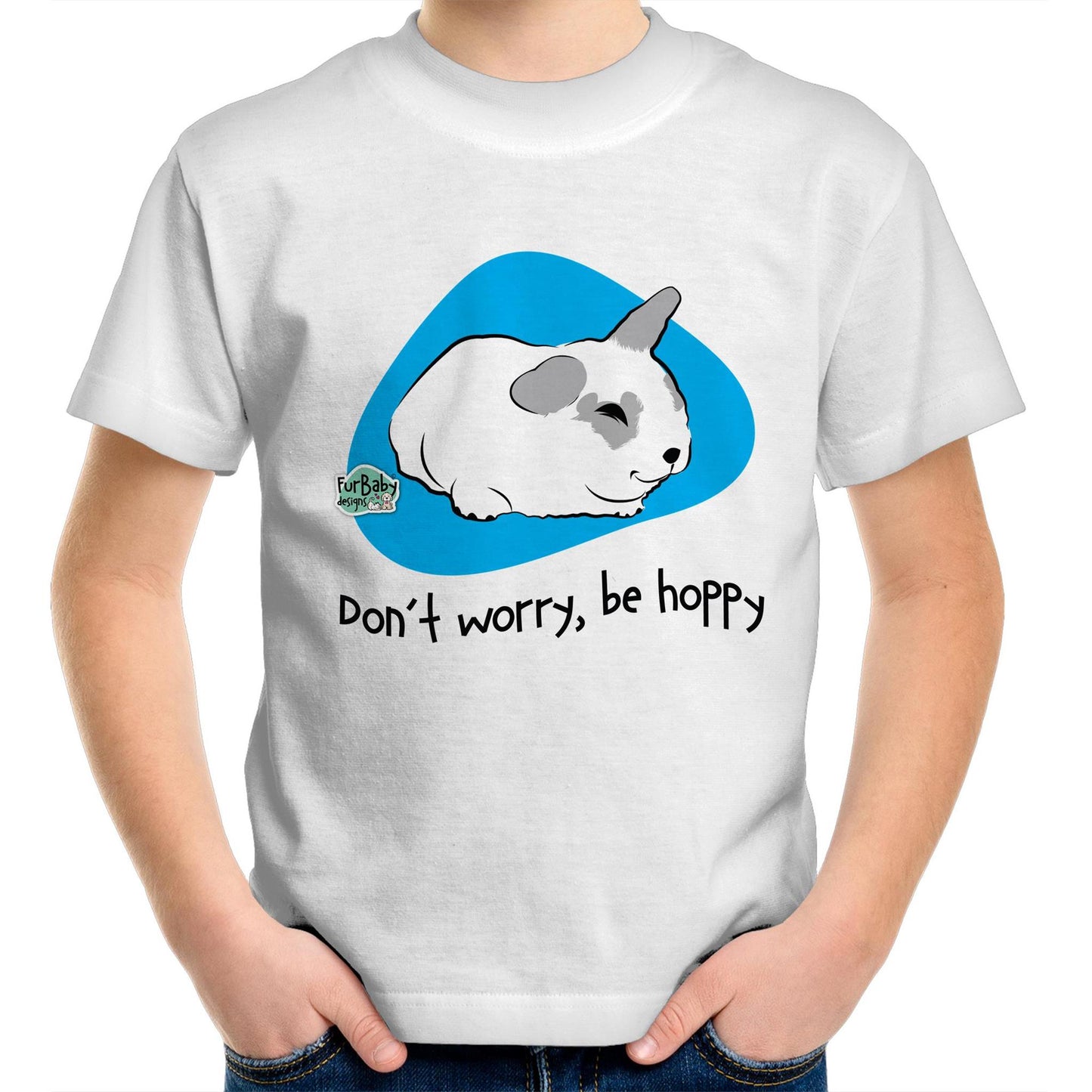 Kids T-Shirt Holland Rabbit - "Don't worry, be HOPPY!"