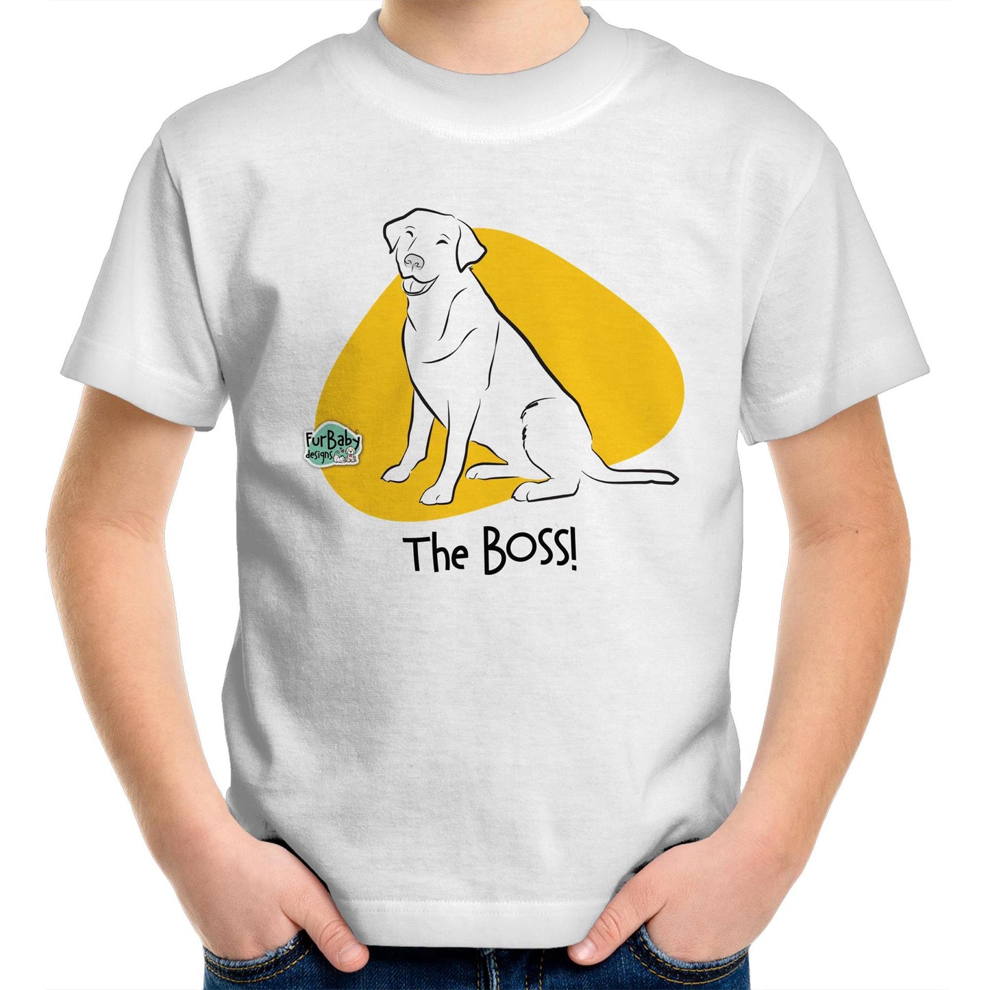 Kids T-Shirt Sketchy Labrador - "The BOSS"